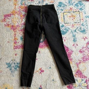 SIWY black slim cut jeans with back zipper